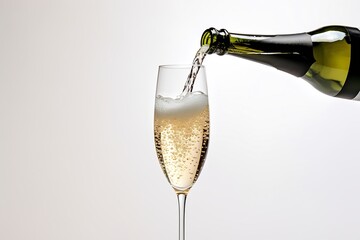 Generative AI : person pouring champagne into glass