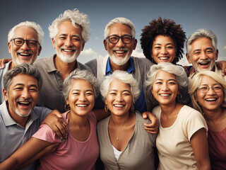 Photo of a family smiling happily