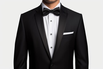 Tuxedo Suit Mockup On White Background For Design Purposes