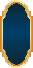 Naklejka premium Ramadan golden frame. Islamic window shape. Arabic arch. Muslim vintage border for design. Indian decoration in oriental style.