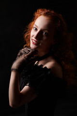 charming redhaired lady