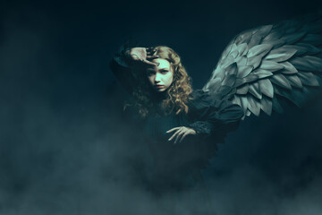 dramatic black angel