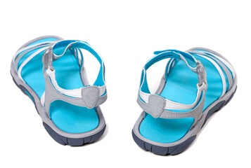 Summer sandals on white background