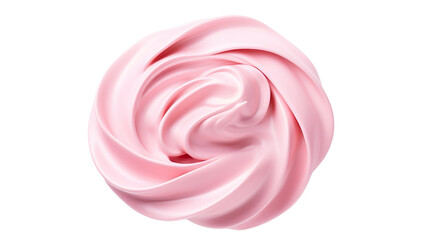 Pink whipped cream, cut out