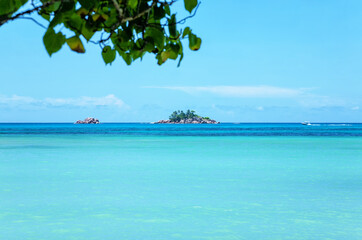Island St. Pierre near Island Praslin, Indian Ocean, Republic of Seychelles, Africa.