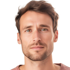 Obraz premium Model man, skin care concept, isolated on white or transparent background. AI Generated.
