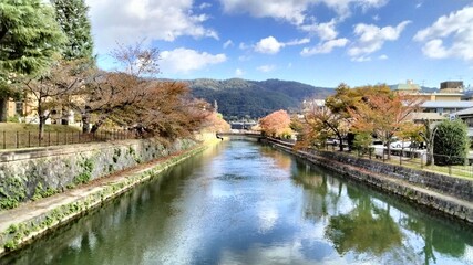 Around Heian Shrine, autumn leaves maple, Kyoto, Japan