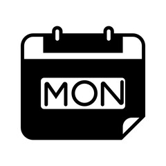 Monday Glyph Style in Design Icon