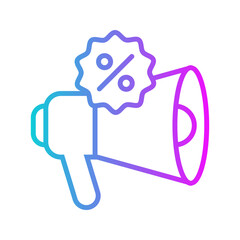 Bullhorn Gradient Style in Design Icon