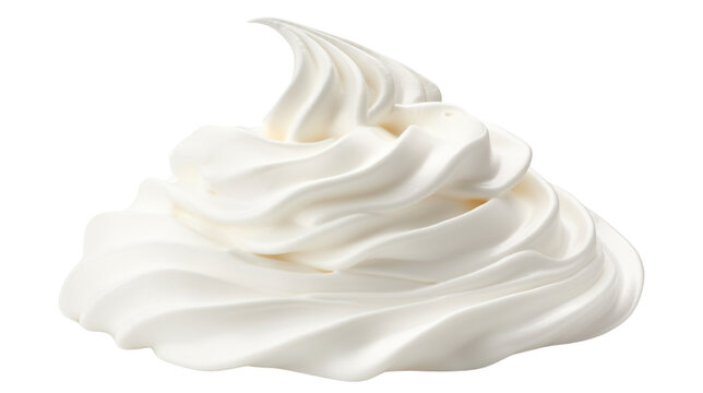 Whipped cream, cut out