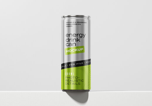 Energy Drink Can Mockup