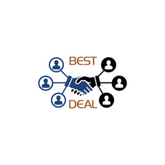 Partnership handshake group icon isolated on transparent background