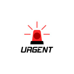 Urgent Emergency siren icon isolated on transparent background