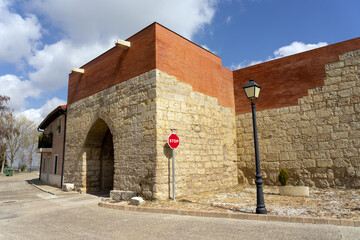 Walls of the village of Tamara de Campos, Palencia, Castilla y Leon, Spain.