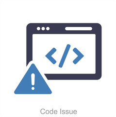 Code Issue and error icon concept 