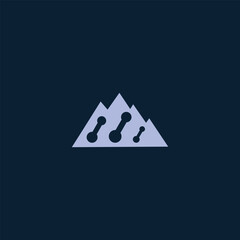 Abstract Denver Mountain Tech Simple Logo Icon