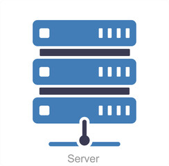 Server and database icon concept
