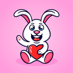 rabbit with heart