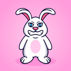 angry rabbit cartoon, fun, funny, cool.