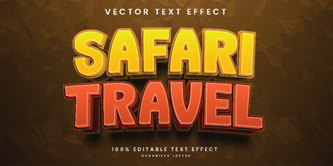 Safari travel 3d text effect 