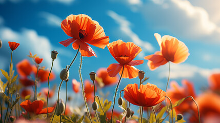 Obraz premium bright poppy flower