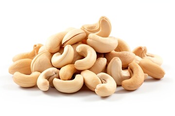 Fototapeta premium Generative AI : Cashews nuts isolated on transparent or white background