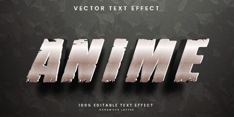 Anime 3d text effect template