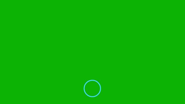 Animated blue icon of Wi-Fi. Linear symbol. Looped video. Vector illustration isolated on green background.