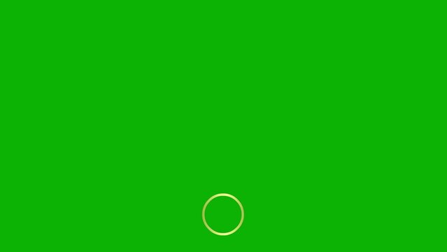 Animated golden icon of Wi-Fi. Linear symbol. Looped video. Vector illustration isolated on green background.