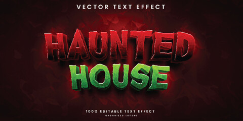 Haunted house 3d text effect