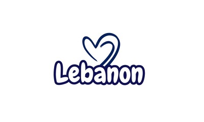 A heart-shaped Lebanon design blends the country's outline with love, creating a visually symbolic and prideful representation.