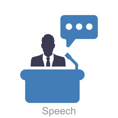 Speech and anoucement icon concept