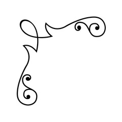 Corner border vector decoration