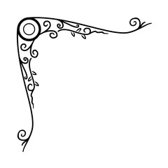 Corner border vector decoration