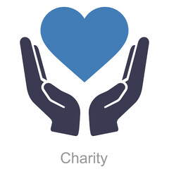 Obraz premium Charity and donate icon concept