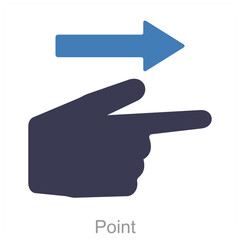 Point and direction icon concept