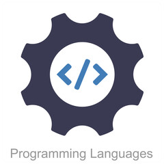 Programming languages and code icon concept