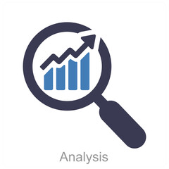 Analysis and data icon concept