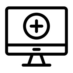 monitor icon and computer action