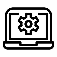 laptop and computer actions icon