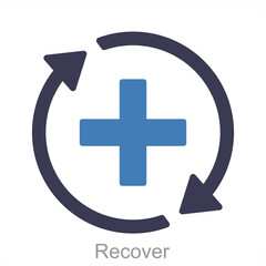 Obraz premium Recover and backup icon concept