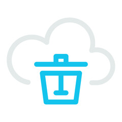 Cloud bin icon