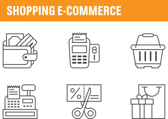 Shopping E-Commerce Icons Set