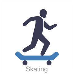 Fototapeta na wymiar Skating and skate icon concept