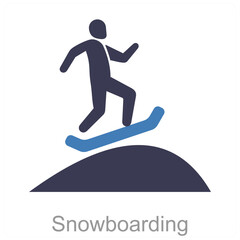Snowboarding and shoe icon concept 