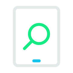 Tablet icon and technology action