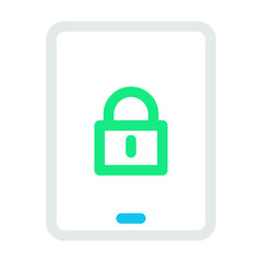 Tablet icon and technology action