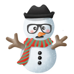 snowman with hat Christmas decorations 