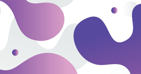 Abstract liquid wave background with purple and white gradient color background