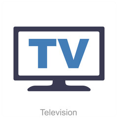 Television and tv icon concept 